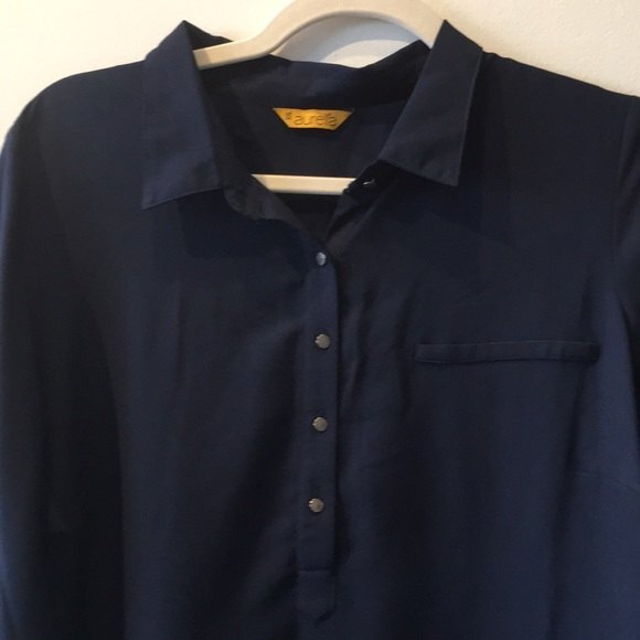 Aurelia Kurta XXL Dark Blue Buttons Indian Attire - Picture 4 of 8